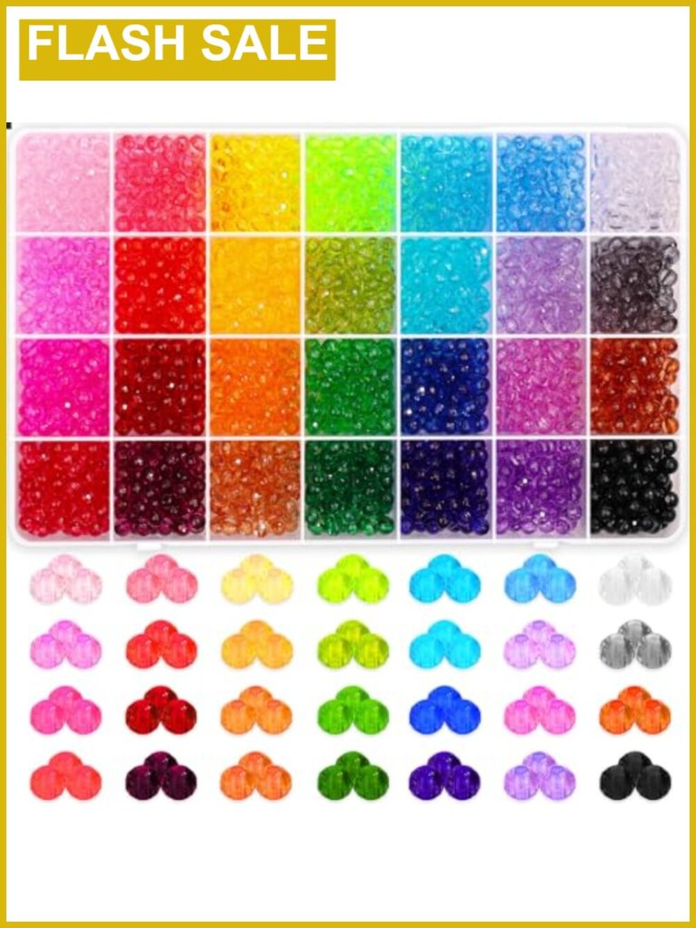 1820pc Crystal Acrylic Faceted Bicone Beads 6mm Jewelry Making